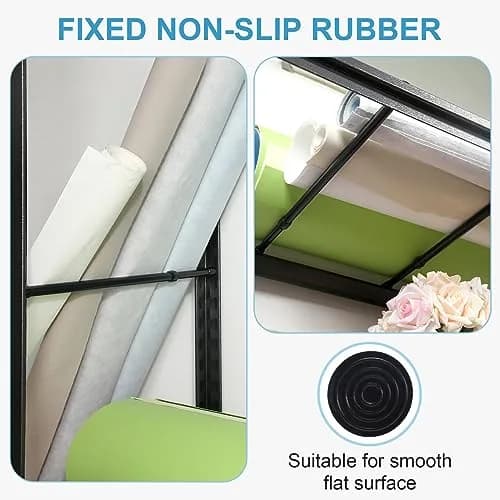 Goowin Black 3 Pack Tension Rod 16-28 Inch (40-71 cm) | No-Drill Spring Curtain Rod for Closets & Windows thumbnail 5