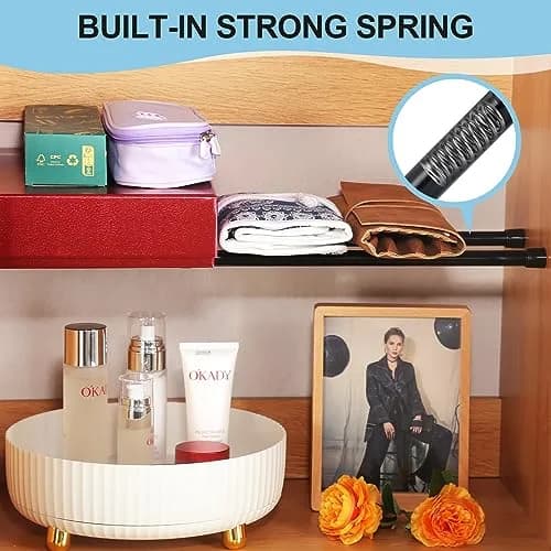 Goowin Small Tension Rod 16-28 Inch | No Drilling Expandable Spring Tension Rods for Closet & Curtain thumbnail 4