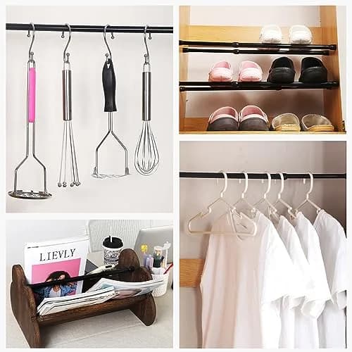 Goowin Small Tension Rod 16-28 Inch | No Drilling Expandable Spring Tension Rods for Closet & Curtain thumbnail 2