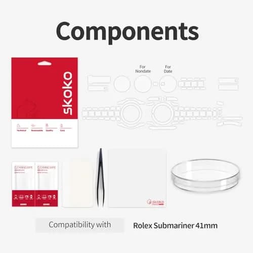 skoko Clear 2 Pack Full Body Protective Film for Rolex Submariner 41mm | Scratch Proof PPF thumbnail 3