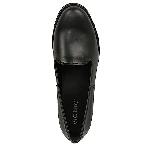Vionic Women's Aster Willa Wedge Black Leather 2.25" Heel | Supportive Arch Support Dress Shoes for Women thumbnail 5