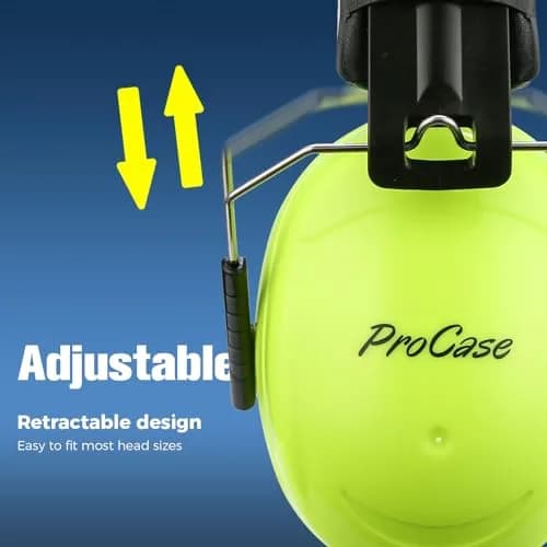 ProCase NRR 32dB Safety Ear Muffs, Foldable Hearing Protection for Adults & Kids | ANSI S3.19 Certified Noise Reduction Earmuffs thumbnail 3