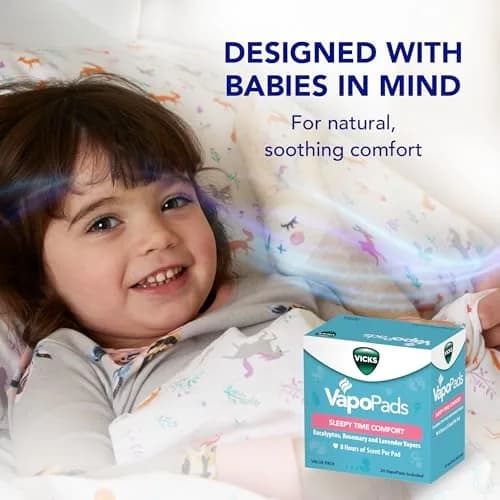 Vicks VapoPads Sleepy Time Comfort 20 Count | Calming Rosemary, Lavender, Eucalyptus Scents for Better Breathing thumbnail 3