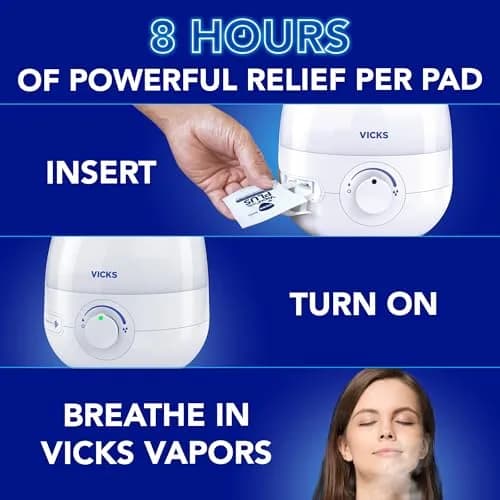 Vicks VapoPads Plus Menthol Scent Vapor Pad Refills 20 Count | Intense Menthol Scent for Cold & Flu Relief thumbnail 5
