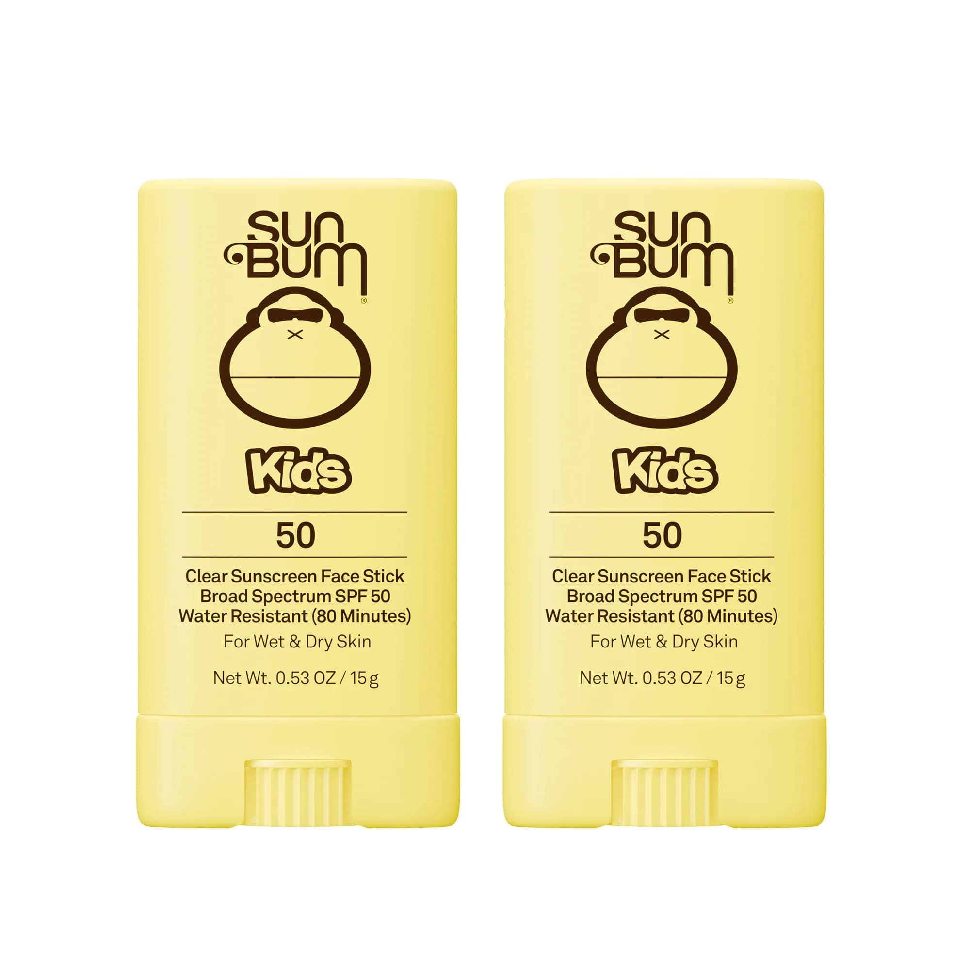 Sun Bum Kids SPF 50 Clear Sunscreen Face Stick 15ml (0.53 Fl Oz) | Hawaii 104 Act Compliant — Clear Face Stick
