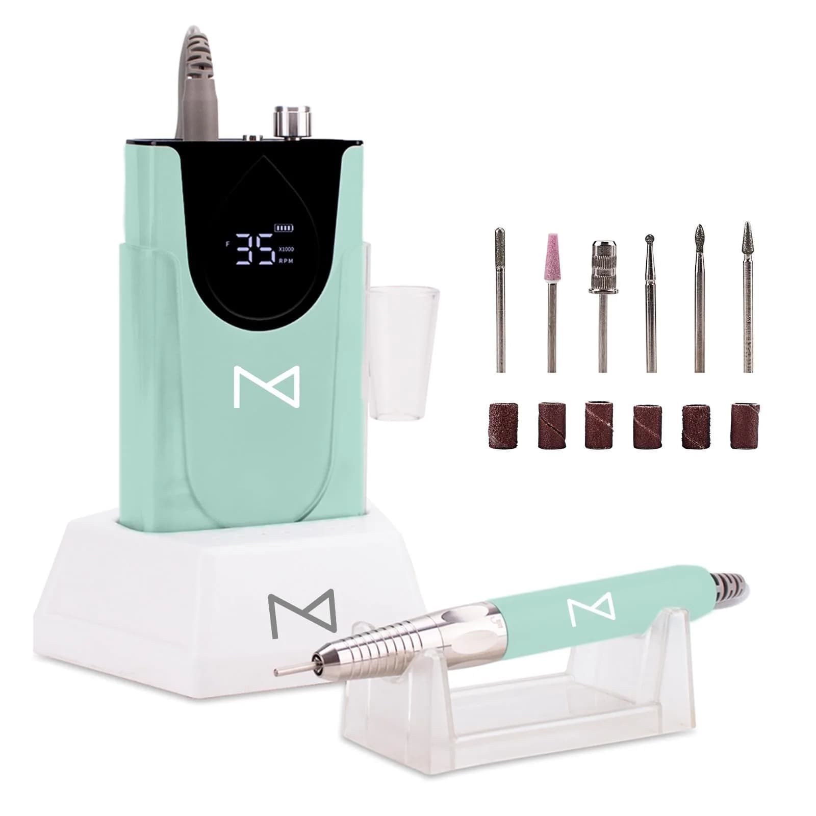 M Brushless Motor Nail Drill Handpiece Only - 35K RPM Mermaid | Professional Grade, Low Vibration — Standard - Mermaid