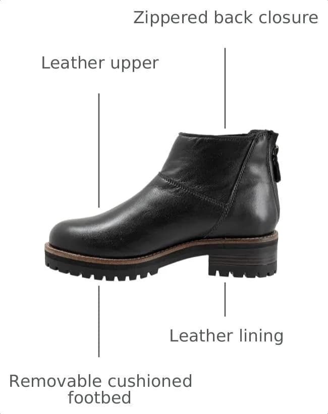 SoftWalk Elmhurst Women's Boot 9.5M | Leather Ankle Boot with Block Heel thumbnail 4