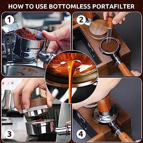YMWVH 51mm Bottomless Portafilter 2 Ear for De-longhi ECP3420/EC155/BCO430/EC260 | Real-Time Brew Control thumbnail 9