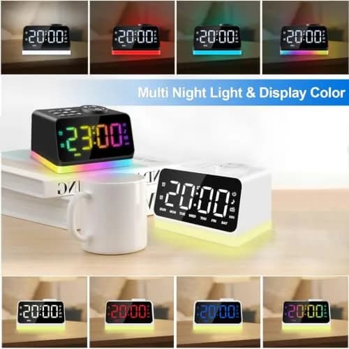 JALL Digital Alarm Clock with FM Radio, Night Light & Dual Alarm | Easy for Seniors & Kids thumbnail 5