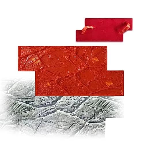 SGHE Concrete Texture Mat 28" x 12" | Realistic Slate Pattern for Walls & Ground thumbnail 1