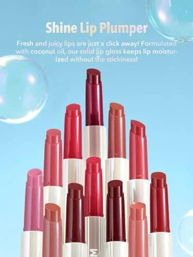 SHEGLAM PoutPerfect Moisturizing Solid Lip Gloss Stick with Coconut Oil, Walk on the Beach | High Shine, Non-Sticky, Plumping Effect thumbnail 9