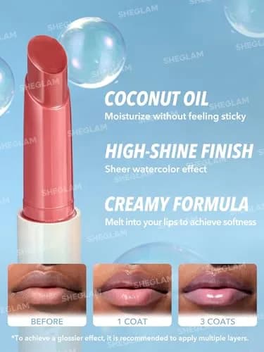 SHEGLAM PoutPerfect Moisturizing Solid Lip Gloss Stick 0.07 Fl Oz (2ml) | High Shine, Non-Sticky, Coconut Oil Infused thumbnail 4