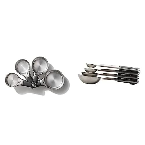 OXO Good Grips Stainless Steel Measuring Cups and Spoons Set with Magnetic Snaps | 8-Piece Set with Etched Markings thumbnail 1