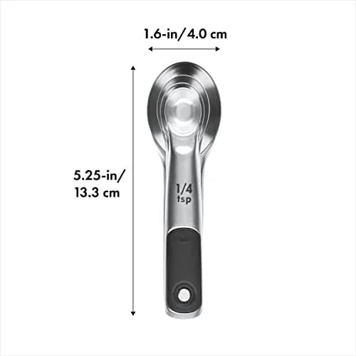 OXO Good Grips Stainless Steel Measuring Cups and Spoons Set with Magnetic Snaps | 8-Piece Set with Etched Markings thumbnail 6
