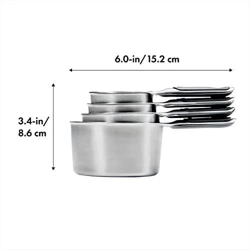 OXO Good Grips Stainless Steel Measuring Cups and Spoons Set with Magnetic Snaps | 8-Piece Set with Etched Markings thumbnail 3