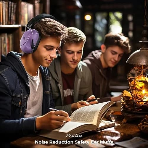 ProCase Hearing Protection Earmuffs NRR 28dB, Noise Cancelling Headphones | ANSI S3.19 Certified, Foldable Design thumbnail 5
