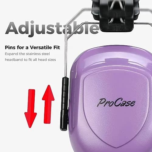 ProCase Hearing Protection Earmuffs NRR 28dB, Noise Cancelling Headphones | ANSI S3.19 Certified, Foldable Design thumbnail 2