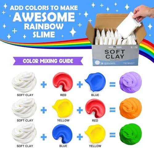 Original Stationery Soft Clay for Slime Making 600g (1.3 Lbs) | Non-Toxic Sculpting Material for Kids thumbnail 5
