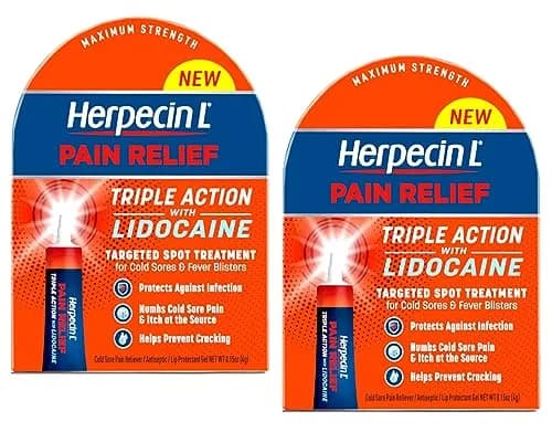 Herpecin-L Pain Relief Triple Action with Lidocaine 0.15 oz | Fast Cold Sore Relief, Infection Protection thumbnail 1