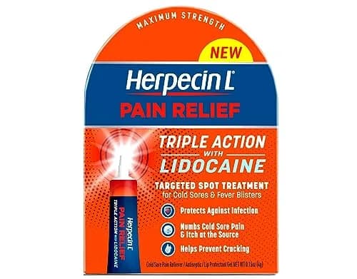 Herpecin-L Pain Relief Triple Action with Lidocaine 0.15 oz | Fast Cold Sore Relief, Infection Protection thumbnail 2