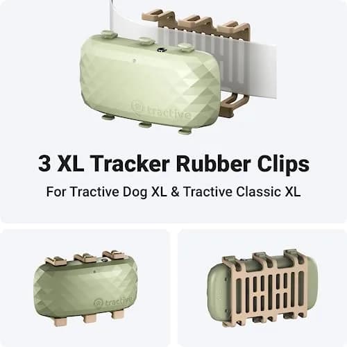Tractive GPS Dog XL Tracker Rubber Attachment Clips (Pack of 3) | Fits Collars Up to 1.6 Inches Wide thumbnail 2