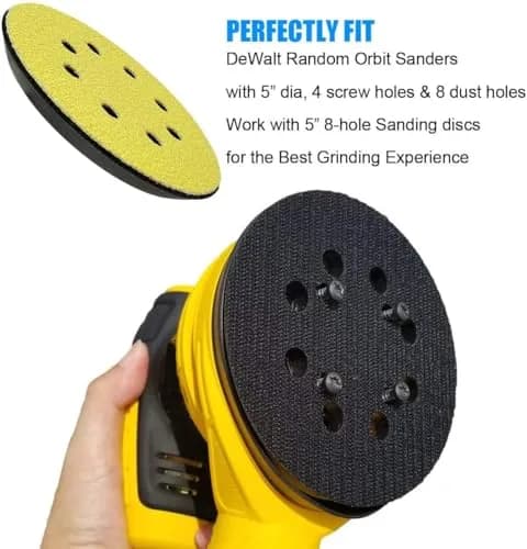 Tockrop 2 Pack 5 Inch 8 Hole Replacement Sander Pad for Dewalt DWE6423/6423K, DWE6421/6421K, DCW210B | Durable, Easy Install, Cost-Effective thumbnail 4