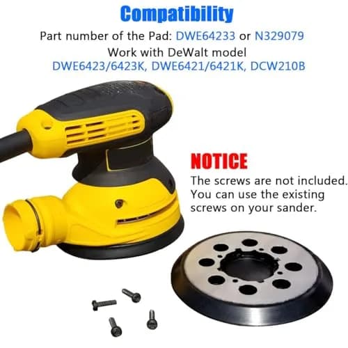 Tockrop 2 Pack 5 Inch 8 Hole Replacement Sander Pad for Dewalt DWE6423/6423K, DWE6421/6421K, DCW210B | Durable, Easy Install, Cost-Effective thumbnail 5