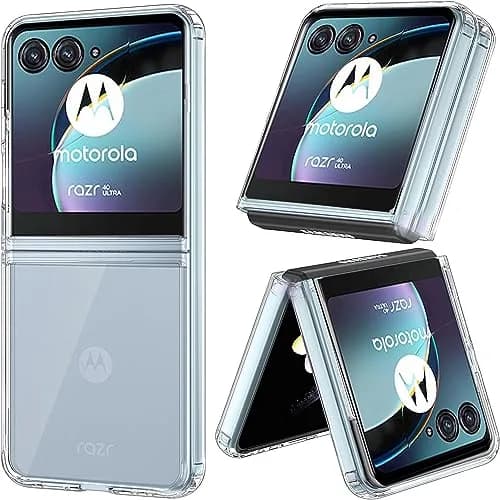 Zeking Clear Hybrid Case for Motorola Razr 40 Ultra/Razr Plus | Shockproof Bumper with Non-Yellowing Acrylic thumbnail 1