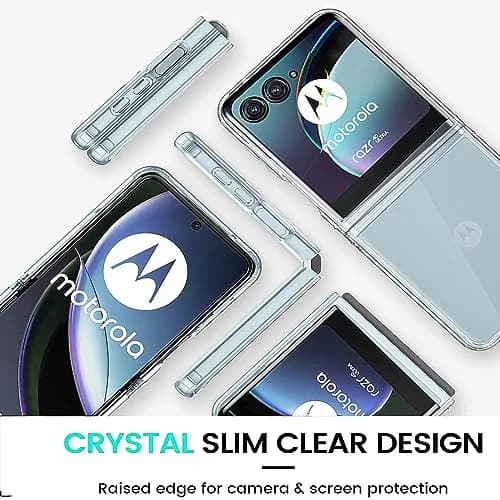 Zeking Clear Hybrid Case for Motorola Razr 40 Ultra/Razr Plus | Shockproof Bumper with Non-Yellowing Acrylic thumbnail 2