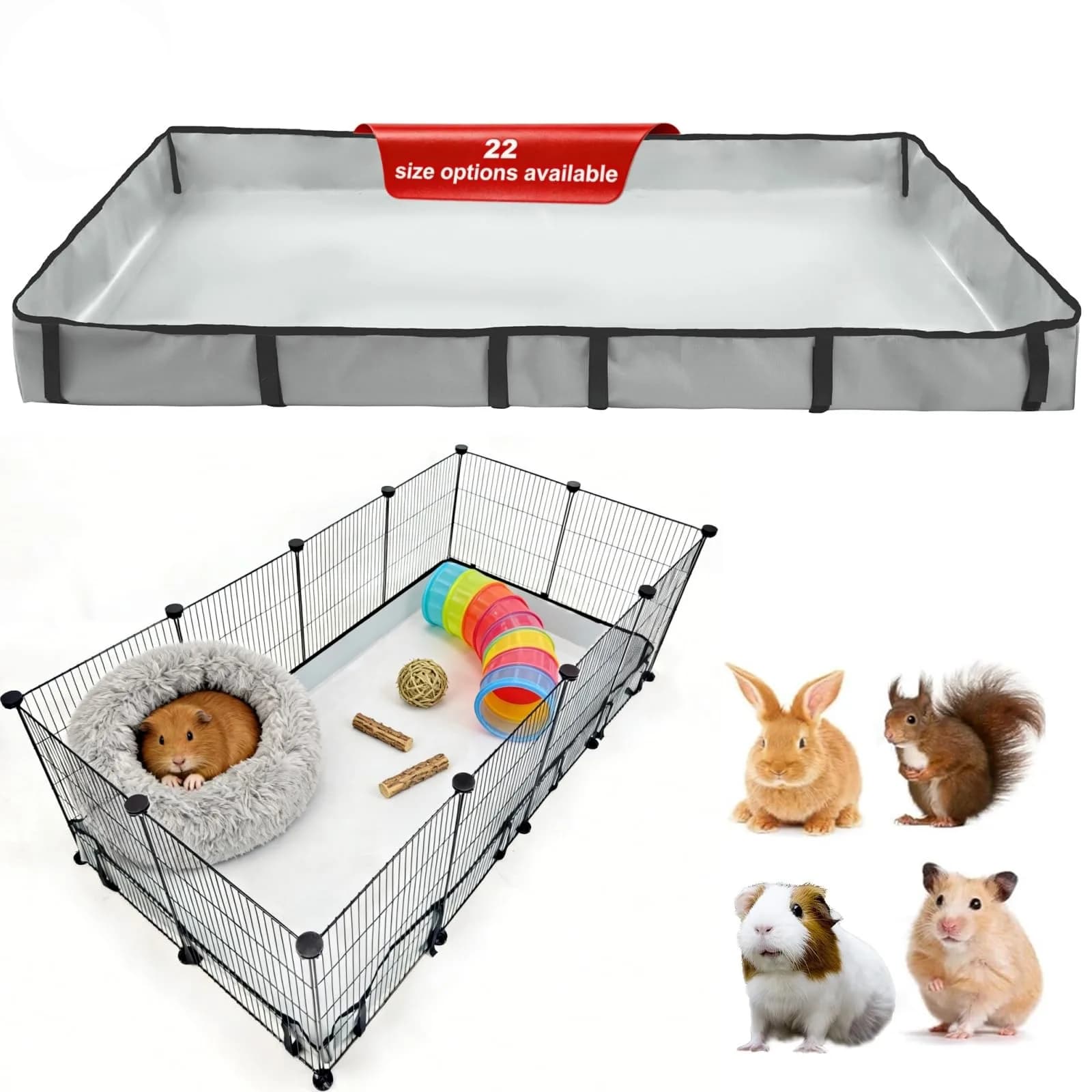 DZWLKJ Waterproof Guinea Pig Cage Liner 71cm x 142cm (28"x56") | Washable Base for Rabbits, Chinchillas, Hedgehogs, Ferrets