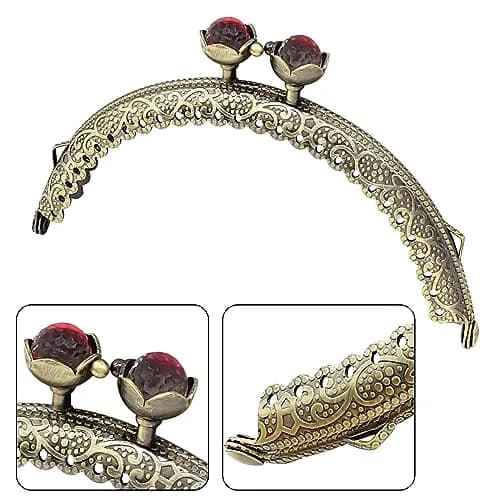 Piutouyar Metal Purse Frame 10.5cm | Retro Bead-Color, Durable Iron thumbnail 4