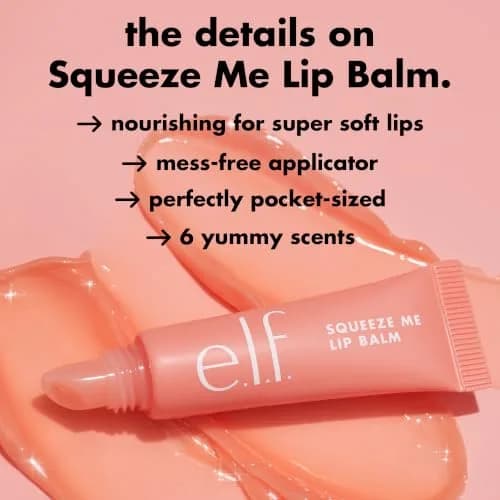 e.l.f. Squeeze Me Lip Balm, Grape 6ml (0.21 Fl Oz) | Hydrating & Nourishing with Hyaluronic Acid thumbnail 5