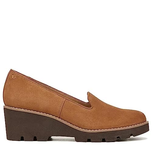 Vionic Willa Wedge Loafer Shoes Brown Suede 6 M (2.27 kg) | APMA Accepted Arch Support thumbnail 5