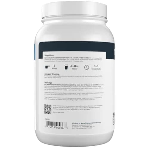 Transparent Labs Grass-Fed Whey Protein Isolate Oatmeal Chocolate Chip Cookie 1.04 kg (36.5 oz) | 28g Protein Per Serving thumbnail 9