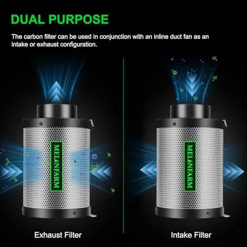 MELONFARM 4 Inch Air Carbon Filter with Australia Virgin Charcoal | Odor Control for Grow Tent & Hydroponics thumbnail 4