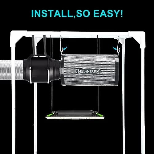 MELONFARM 4 Inch Air Carbon Filter with Australia Virgin Charcoal | Odor Control for Grow Tent & Hydroponics thumbnail 8