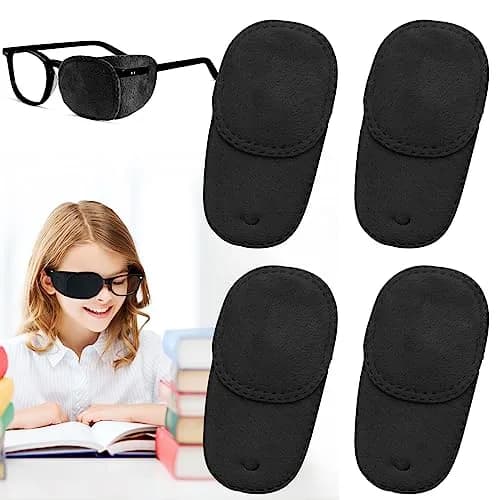 THSIREE Black 4pcs Medical Eye Patches for Glasses | Amblyopia & Lazy Eye Treatment thumbnail 1