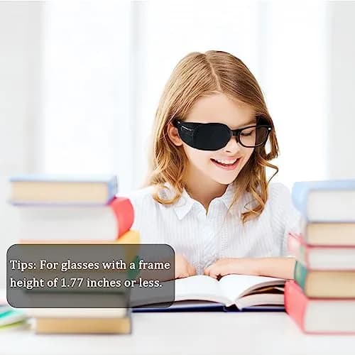 THSIREE Black 4pcs Medical Eye Patches for Glasses | Amblyopia & Lazy Eye Treatment thumbnail 2