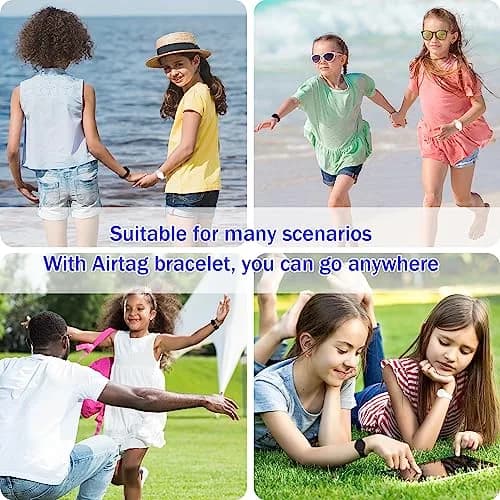 R-fun Waterproof Air Tag Bracelet 2 Pack | Silicone GPS Item Finder Case Cover thumbnail 7