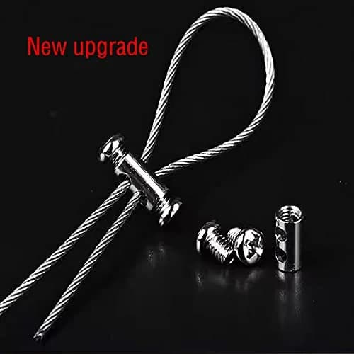 andefu Upgraded Wire Rope Cable Clamps Double Hole M4 Screw Hole 3.2mm Wire Hole, Pack of 20 | Stainless Steel for Indoor/Outdoor Use thumbnail 4