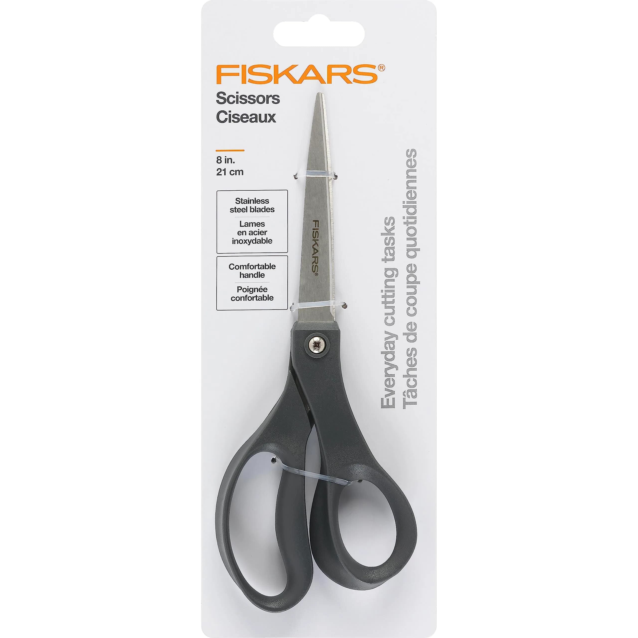 Fiskars SoftGrip Micro-Tip Scissors - 12.7cm (5 Inch) | Precision Fabric Cutting — 8" Everyday