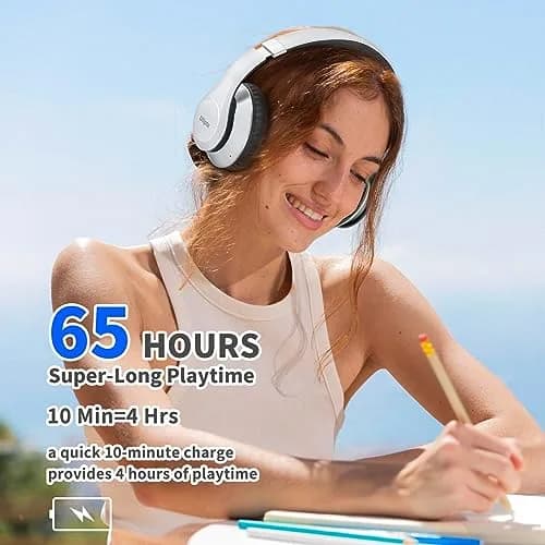 Uliptz Bluetooth Headphones Over Ear, Wireless HiFi Stereo Foldable Headset with 65 Hours Playtime | Bluetooth 6.0 thumbnail 5