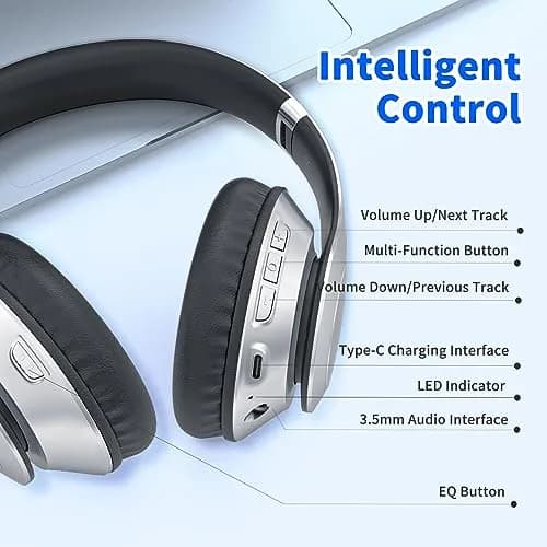 Uliptz Bluetooth Headphones Over Ear, Wireless HiFi Stereo Foldable Headset with 65 Hours Playtime | Bluetooth 6.0 thumbnail 6