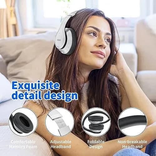 Uliptz Bluetooth Headphones Over Ear, Wireless HiFi Stereo Foldable Headset with 65 Hours Playtime | Bluetooth 6.0 thumbnail 4