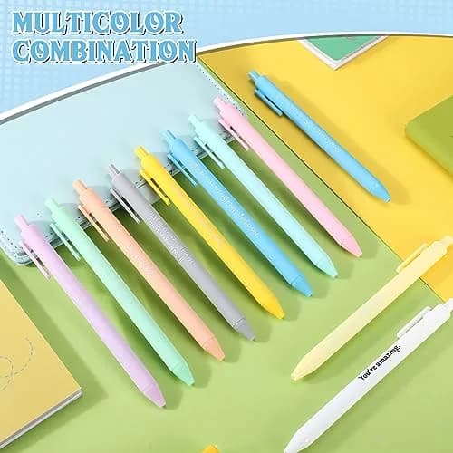 Teling Pastel Colors Inspirational Pens Bulk, 0.5mm Tip, 100 Count | Smooth Ink Flow thumbnail 4