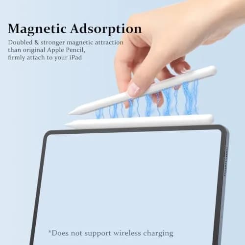 MEKO Stylus Pen for iPad 2018-2026 | Palm Rejection & Fast Charge (1 Pack, White) thumbnail 5