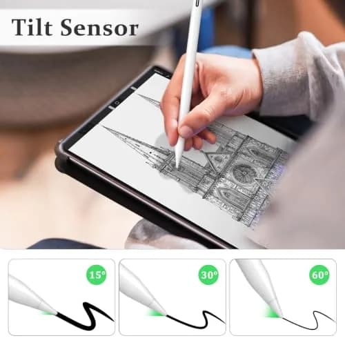MEKO Stylus Pen for iPad 2018-2026 | Palm Rejection & Fast Charge (1 Pack, White) thumbnail 6