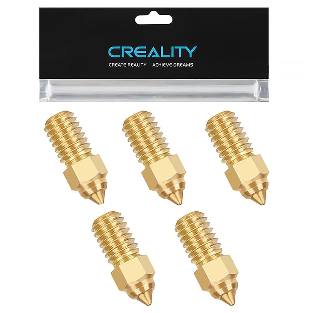 Creality Ender 3 V3 SE Nozzles 0.4mm 5PCS Brass | High-Speed 3D Printer Accessories for Ender 5 S1/Ender 7 - main product image
