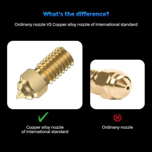 Creality Ender 3 V3 SE Nozzles 0.4mm 5PCS Brass | High-Speed 3D Printer Accessories for Ender 5 S1/Ender 7 thumbnail 4