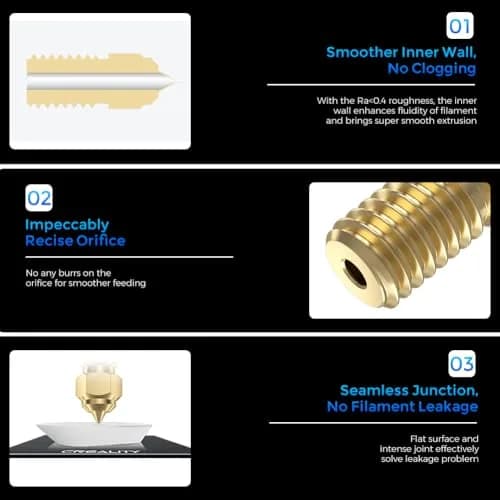 Creality Ender 3 V3 SE Nozzles 0.4mm 5PCS Brass | High-Speed 3D Printer Accessories for Ender 5 S1/Ender 7 thumbnail 3